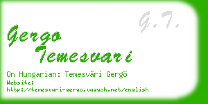 gergo temesvari business card